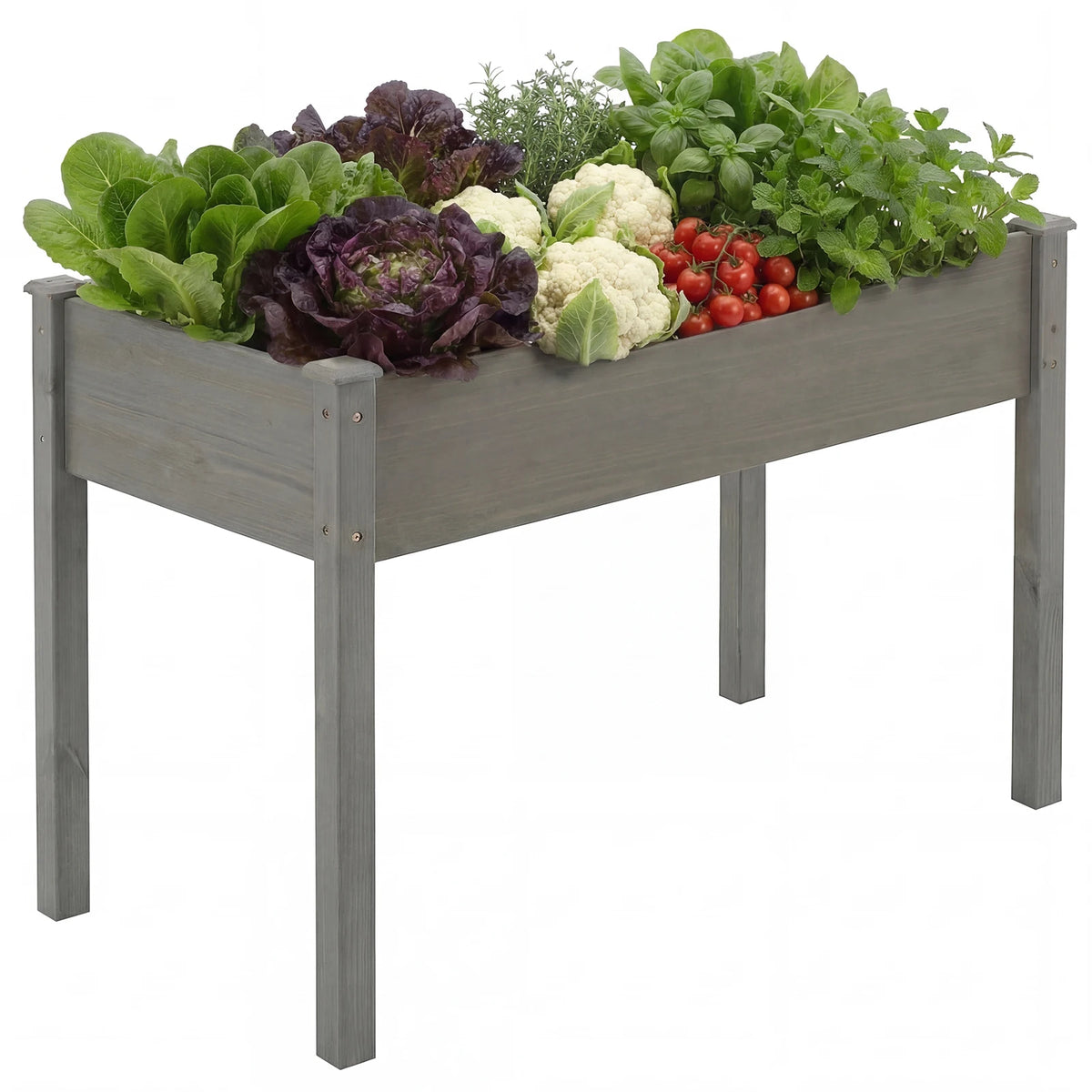 JHK Wood Raised Garden Bed With Legs For Patio Outdoor
