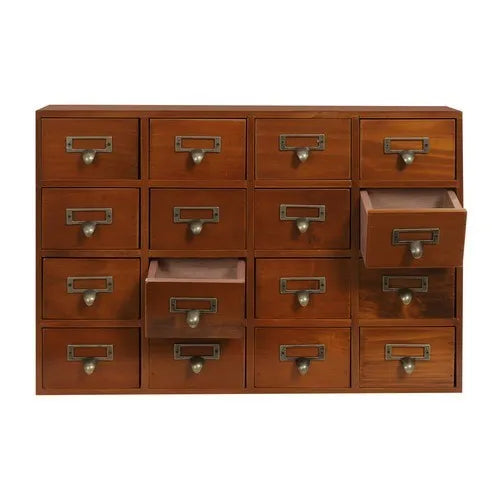 Bymaocar 64 Drawer Pine Wood Tabletop Organizer Cabinet