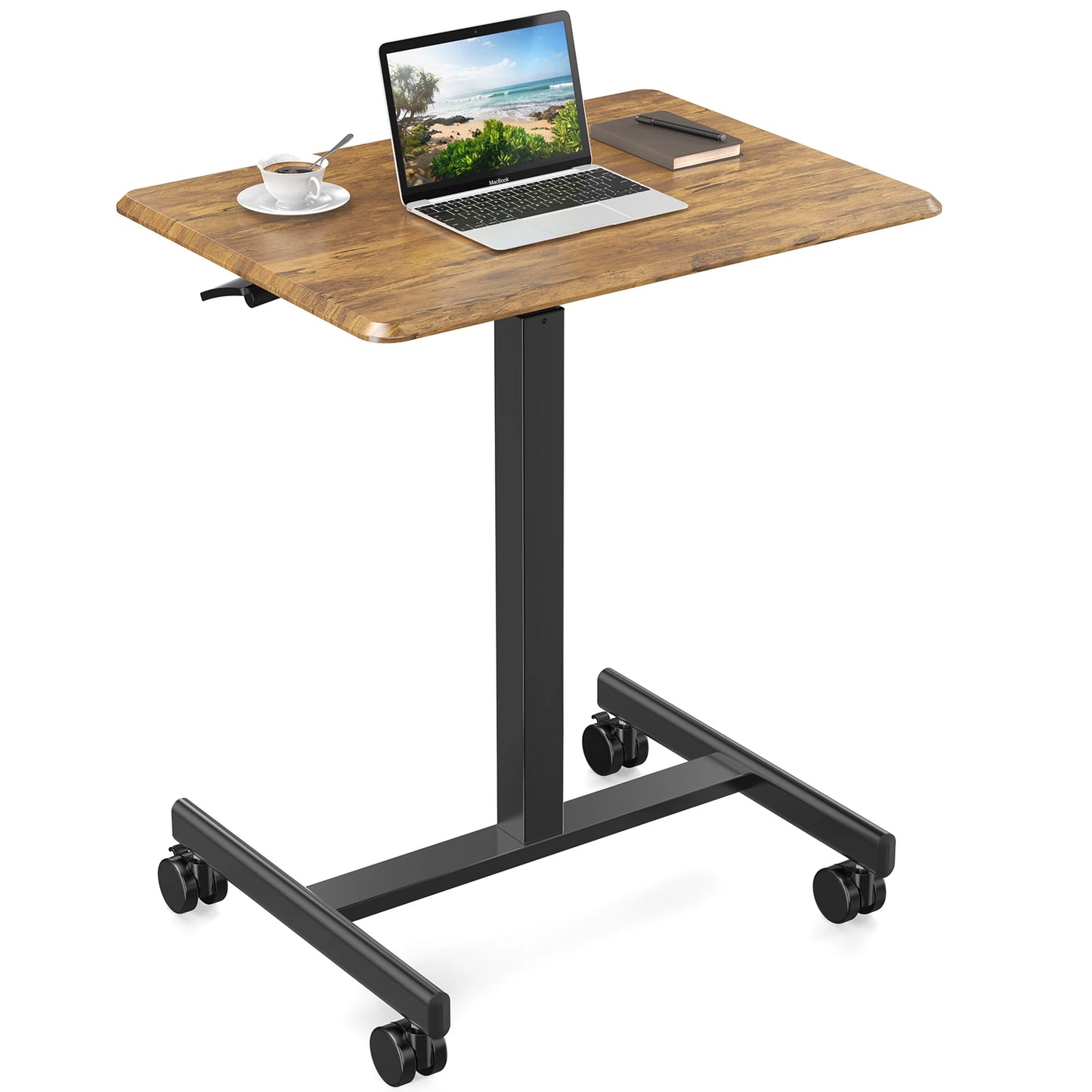 JHK Mobile Standing Desk Height Adjustable Lockable Wheels