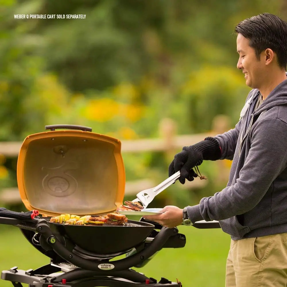 YTYIN Q1200 Portable Liquid Propane Grill With Cast Iron Grates