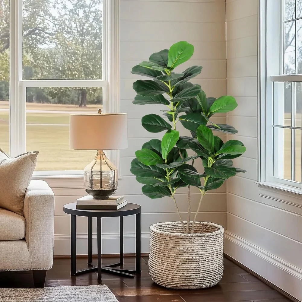 HiMISS Fiddle Leaf Fig Artificial Tree With Pot Home Decor