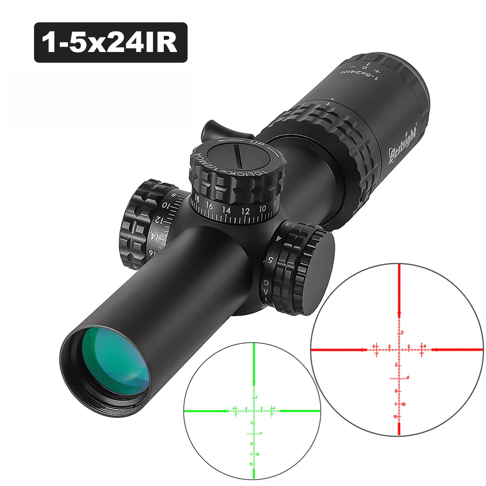 Bestsight 1-5X24 Tactical Rifle Scope With Red Green Illumination