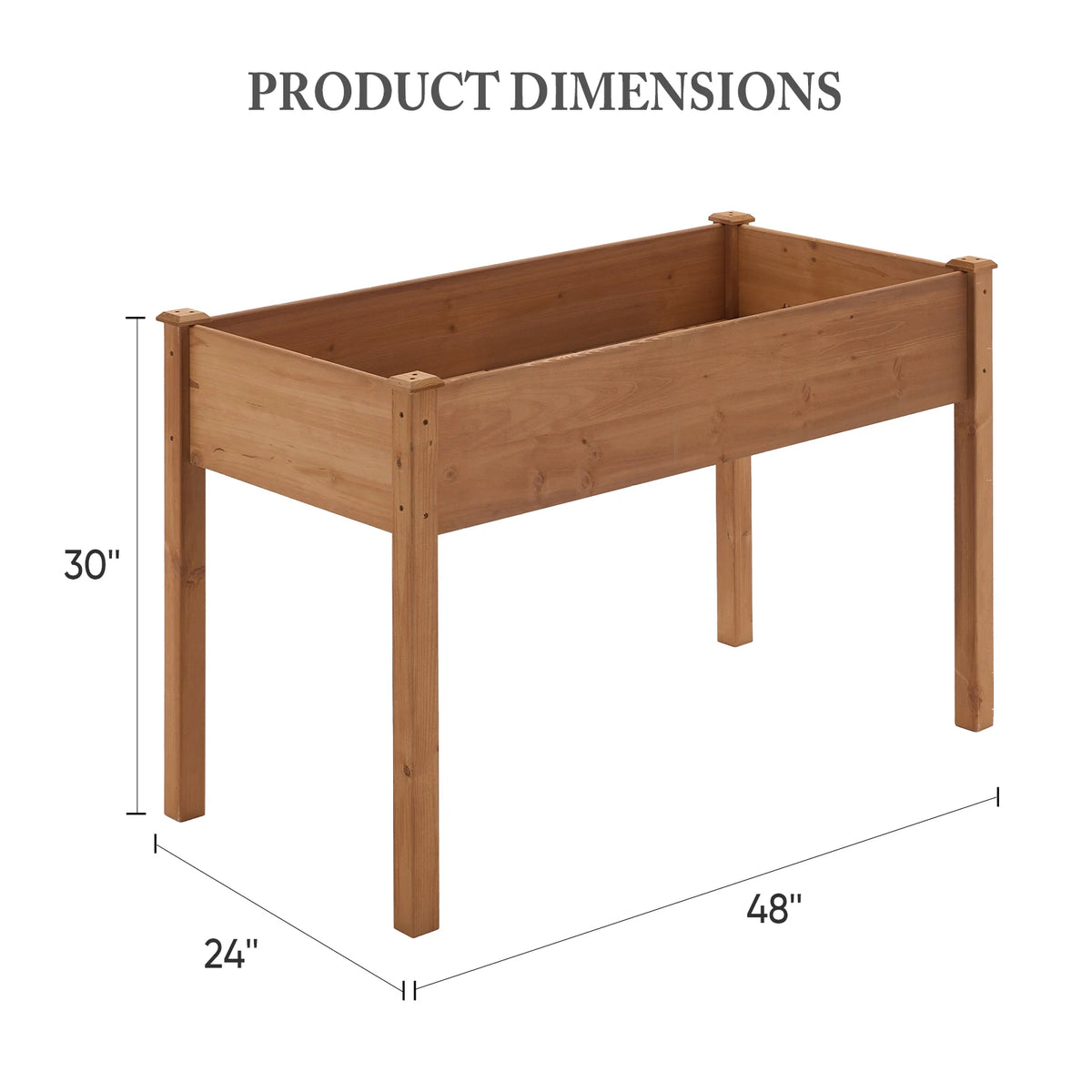 JHK Wood Raised Garden Bed With Legs For Patio Outdoor