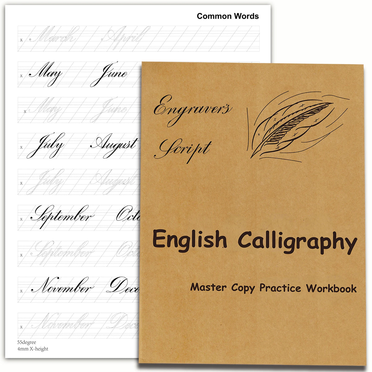 Adult English Handwriting Practice Book With Elegant Calligraphy Tracing