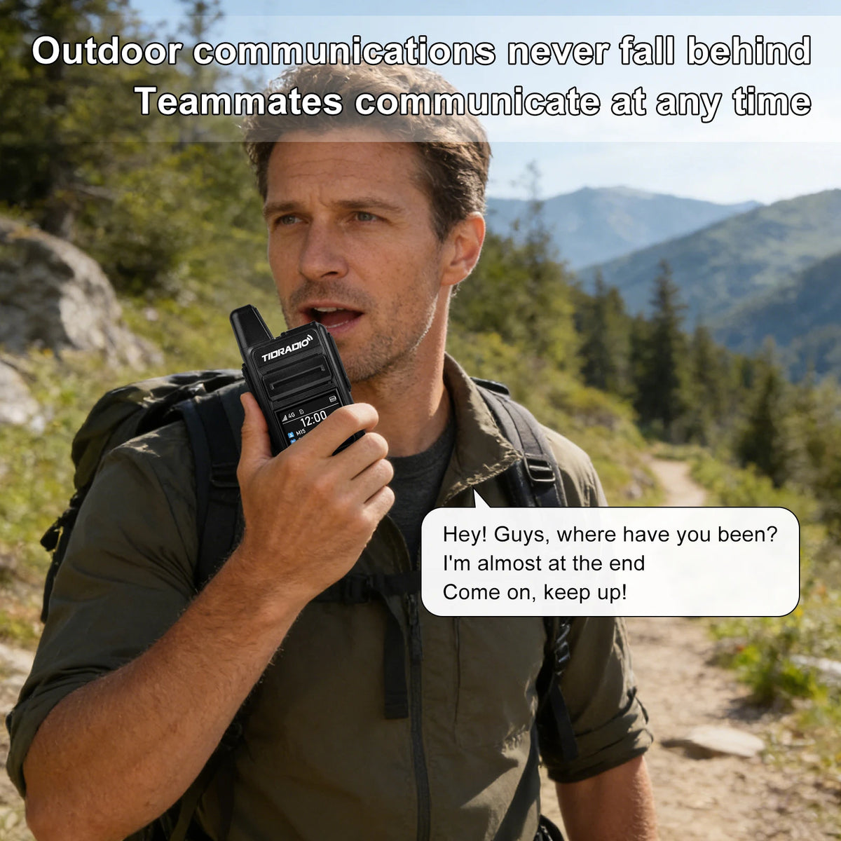 TIDRADIO M15 Long Range Walkie Talkie POC Radio App