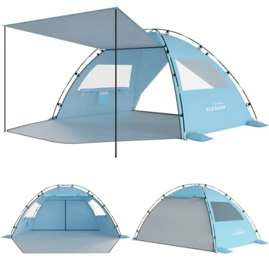 Portable Beach Tent Sun Shelter UPF 50 Plus Ultralight