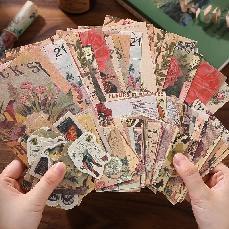 Creative Scrapbook Vintage Paper Kit For Junk Journals And Collages