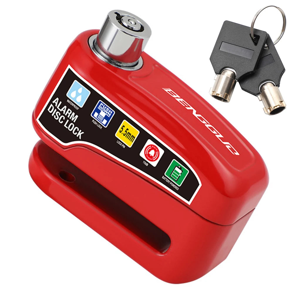APWIKOGER Motorcycle Alarm Disc Lock With Keys Anti Theft
