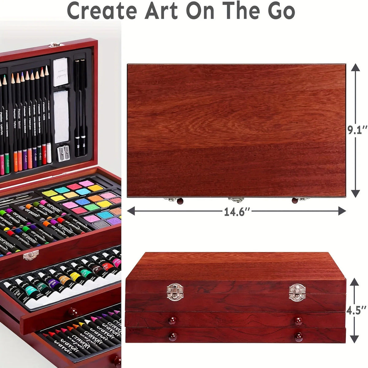 146-Piece Luxury Art Kit Set for Professional Artists