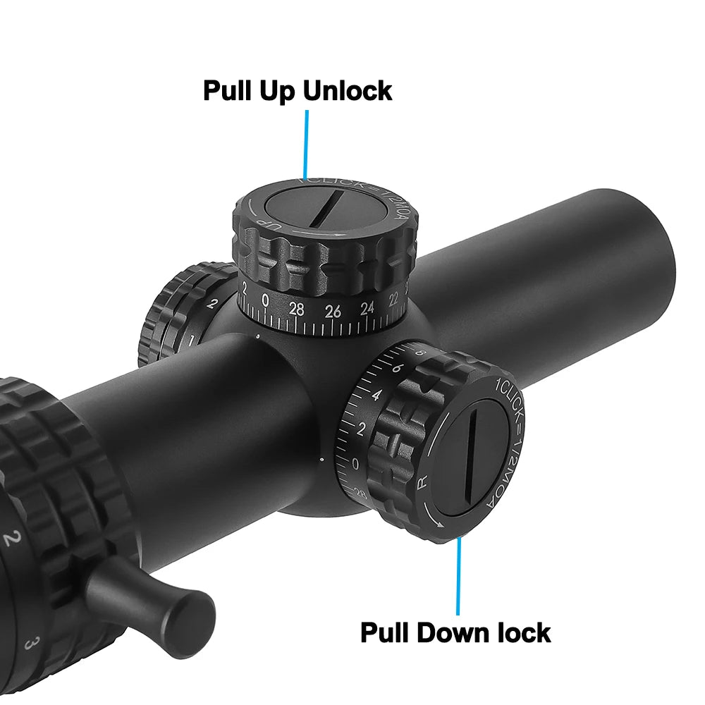 Bestsight 1-5X24 Tactical Rifle Scope With Red Green Illumination