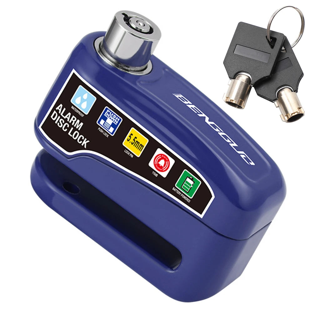 APWIKOGER Motorcycle Alarm Disc Lock With Keys Anti Theft