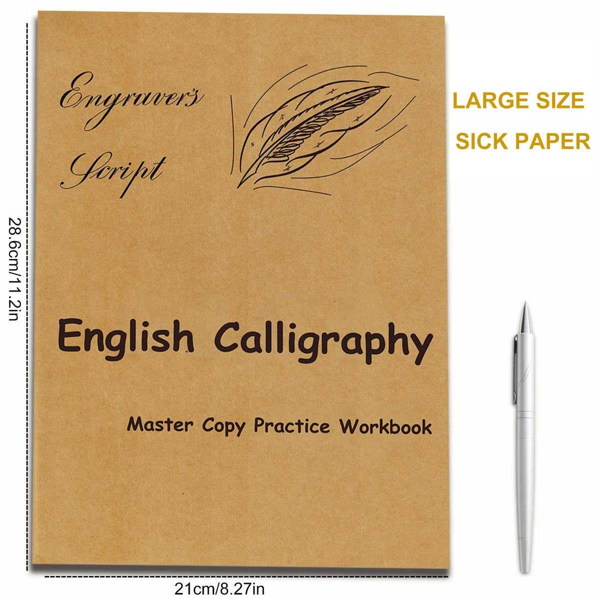 Adult English Handwriting Practice Book With Elegant Calligraphy Tracing