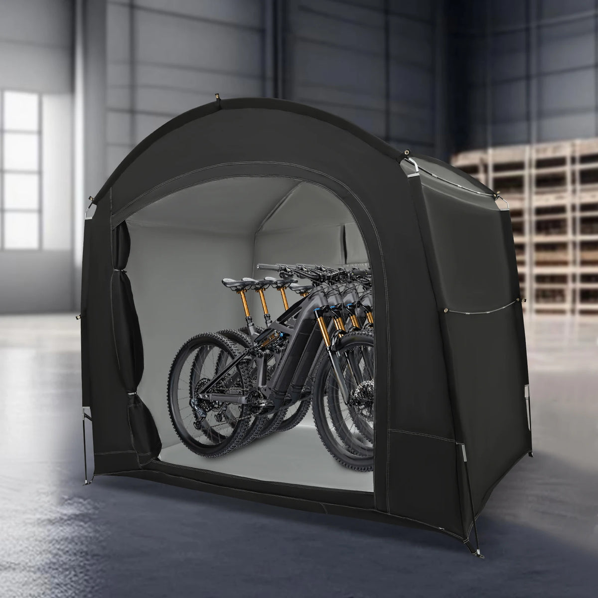 Bike Storage Shed Portable Waterproof Shelter For 3/4 Bikes