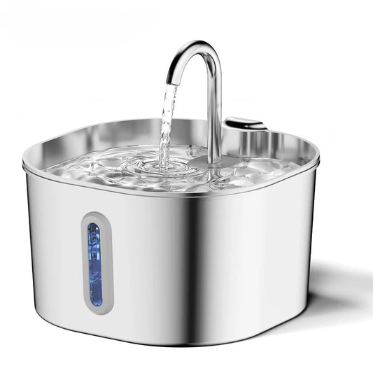 Automatic Stainless Steel Cat Water Fountain With Window