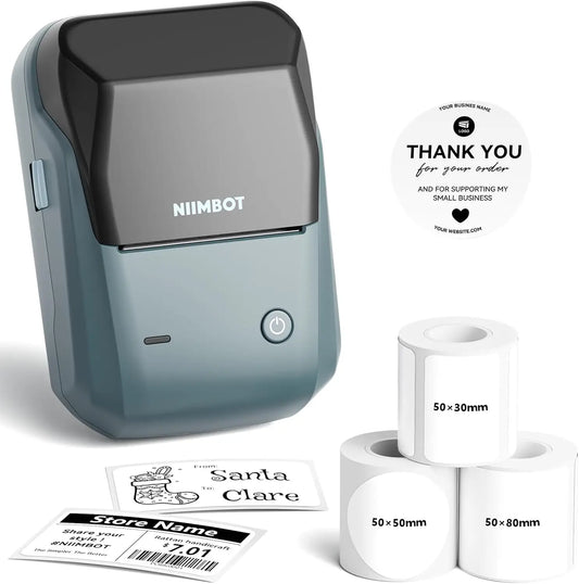 Portable Label Maker With Bluetooth And Three Tape Rolls