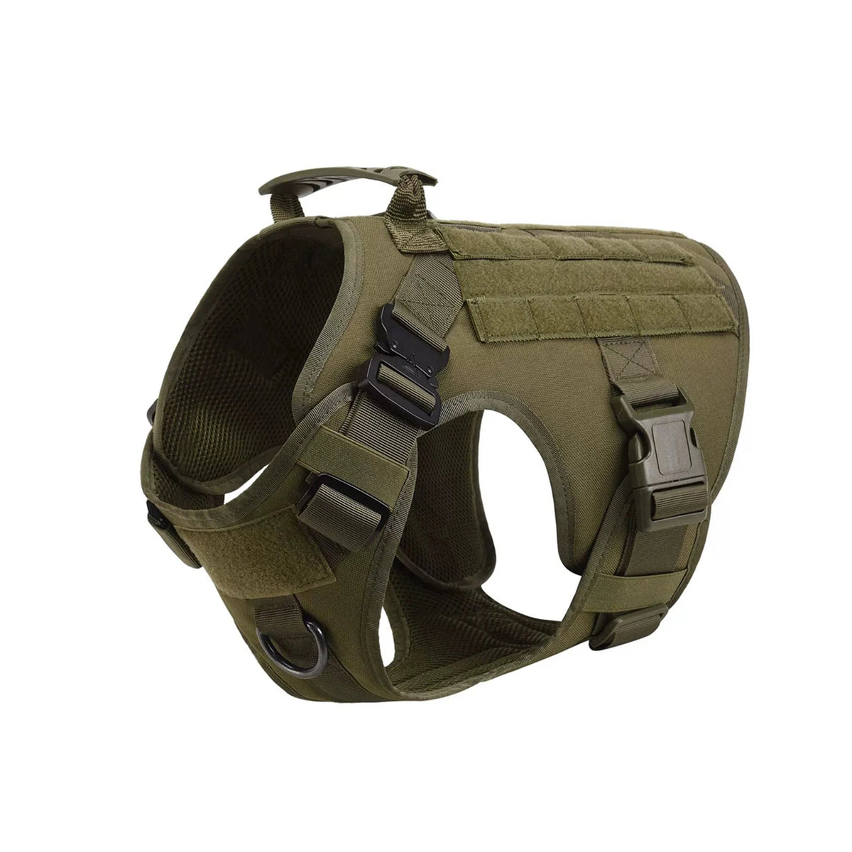 Tactical Dog Harness With Molle Pouches For Large Dogs