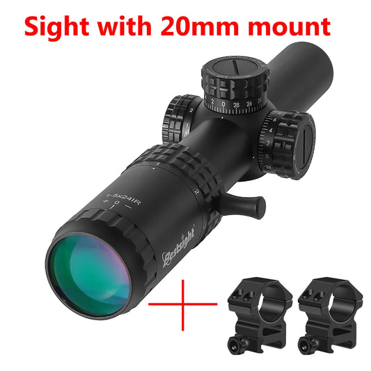 Bestsight 1-5X24 Tactical Rifle Scope With Red Green Illumination
