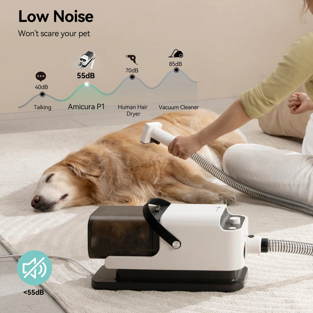 Three In One Pet Grooming Vacuum Hair Dryer And Trimmer