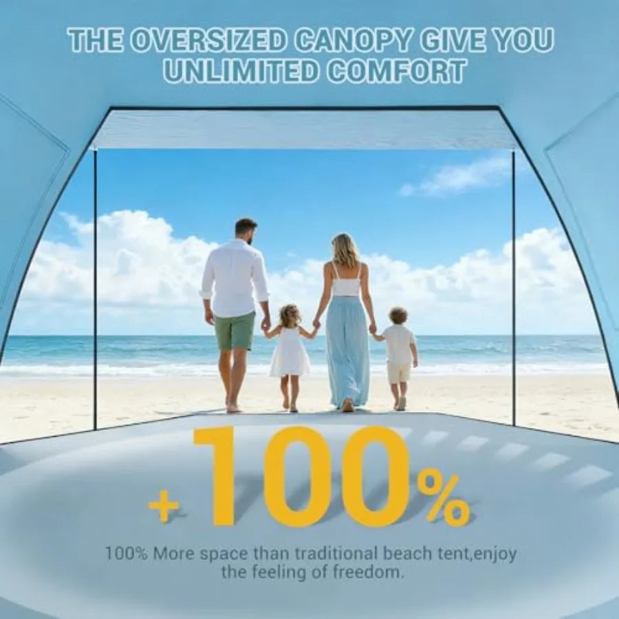 Portable Beach Tent Sun Shelter UPF 50 Plus Ultralight