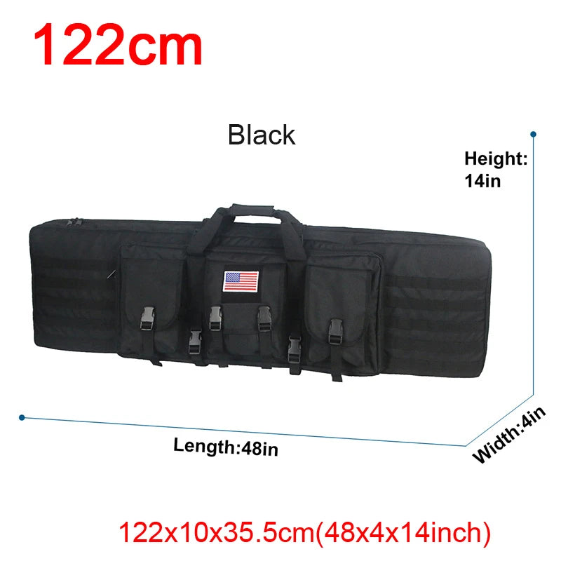 LQARMY Tactical Double Rifle Case Molle Gun Bag Sniper Airsoft