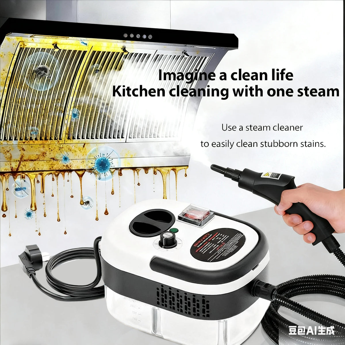 JJRC Steam Cleaner High Temperature Disinfection For Kitchen Range Hoods