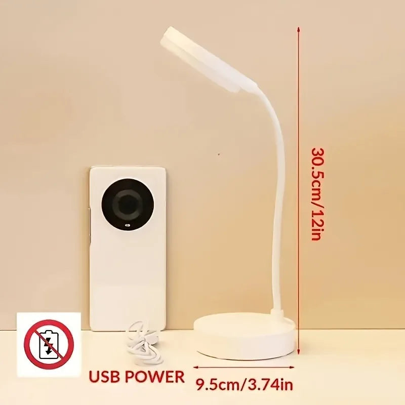 Flexible LED Desk Lamp With Dimmable USB Power Home Office