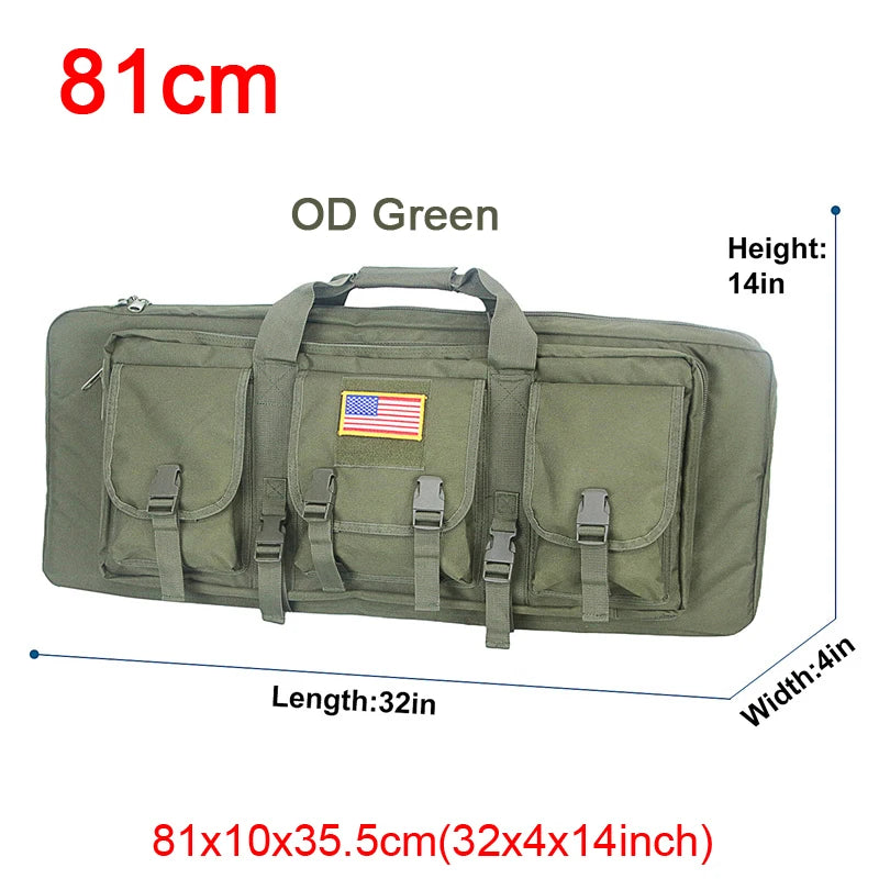 LQARMY Tactical Double Rifle Case Molle Gun Bag Sniper Airsoft
