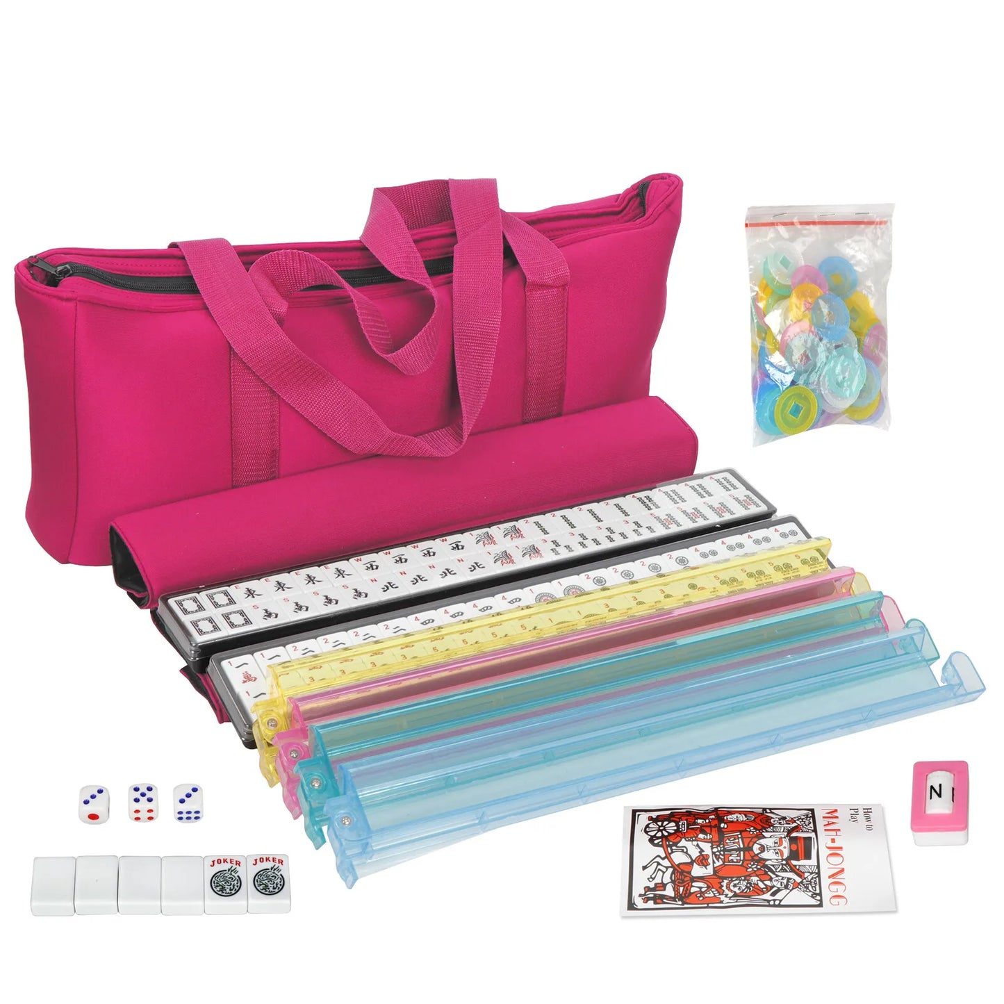 American Mahjong 166 Tile Mah Jongg Set With Pushers