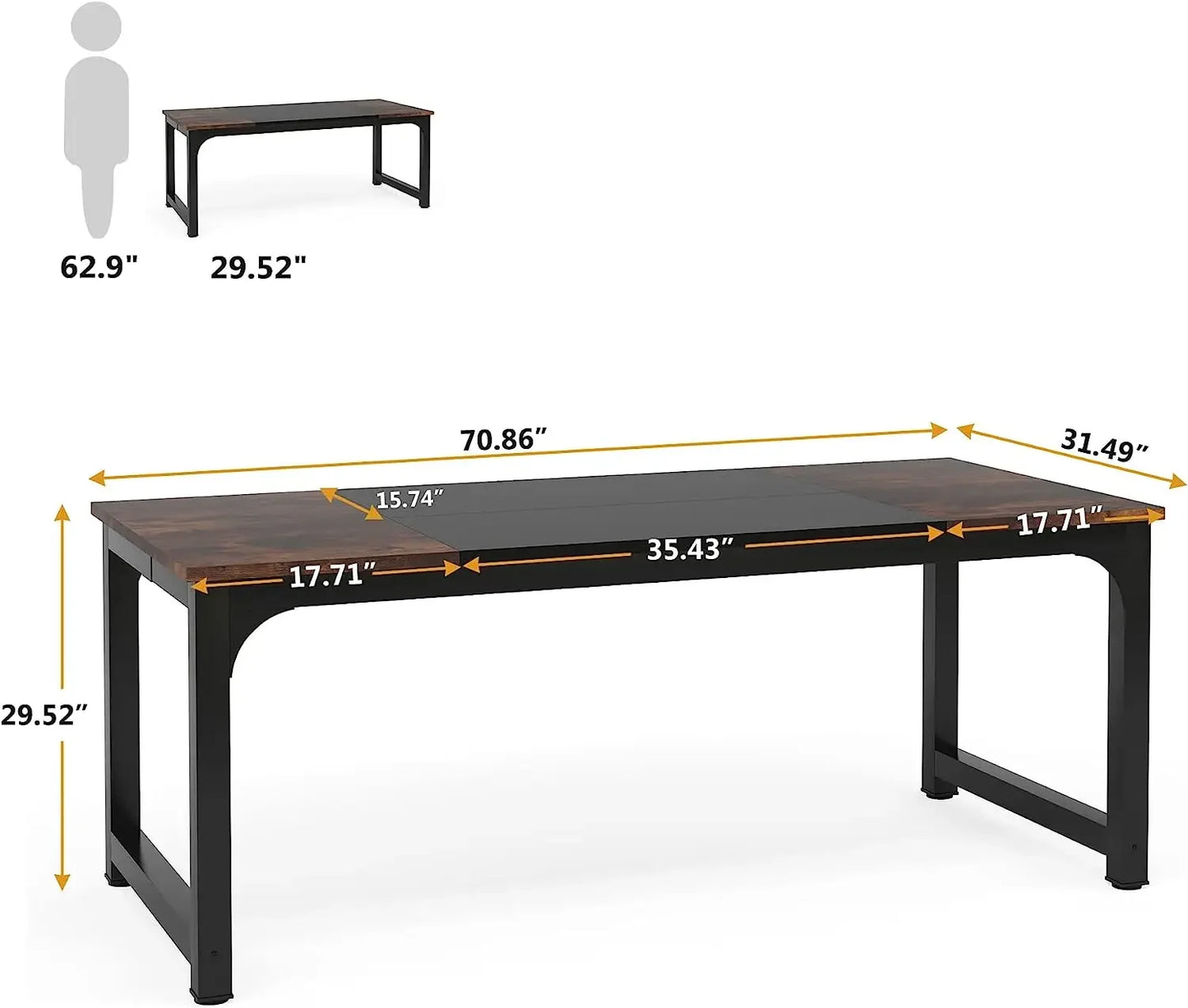 Tribesigns Modern Computer Desk For Home Office Study