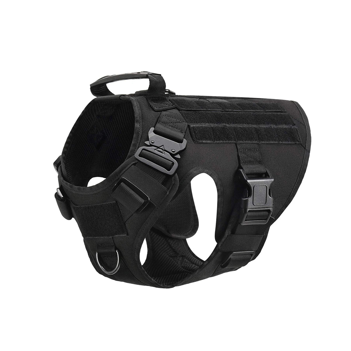 Tactical Dog Harness With Molle Pouches For Large Dogs