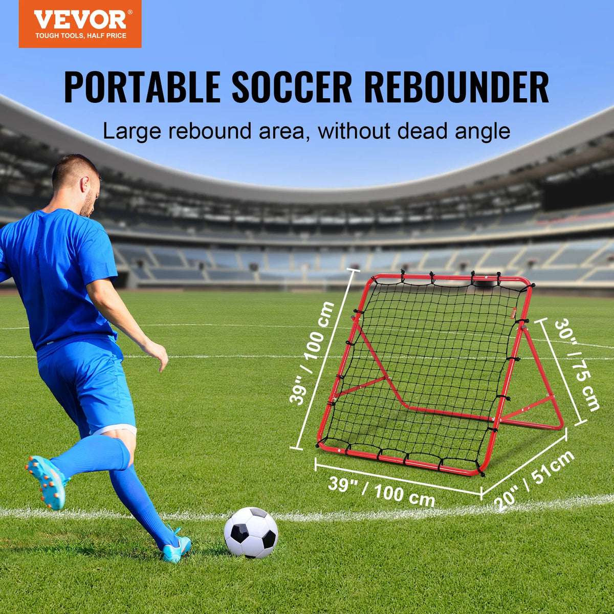 SucceBuy Soccer Rebounder Net Portable Training Equipment