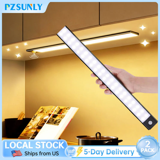 Pzsunly LED Night Light With Motion Sensor Wireless Rechargeable