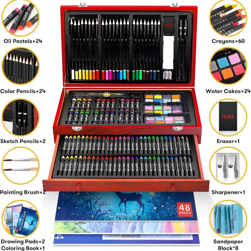 146-Piece Luxury Art Kit Set for Professional Artists
