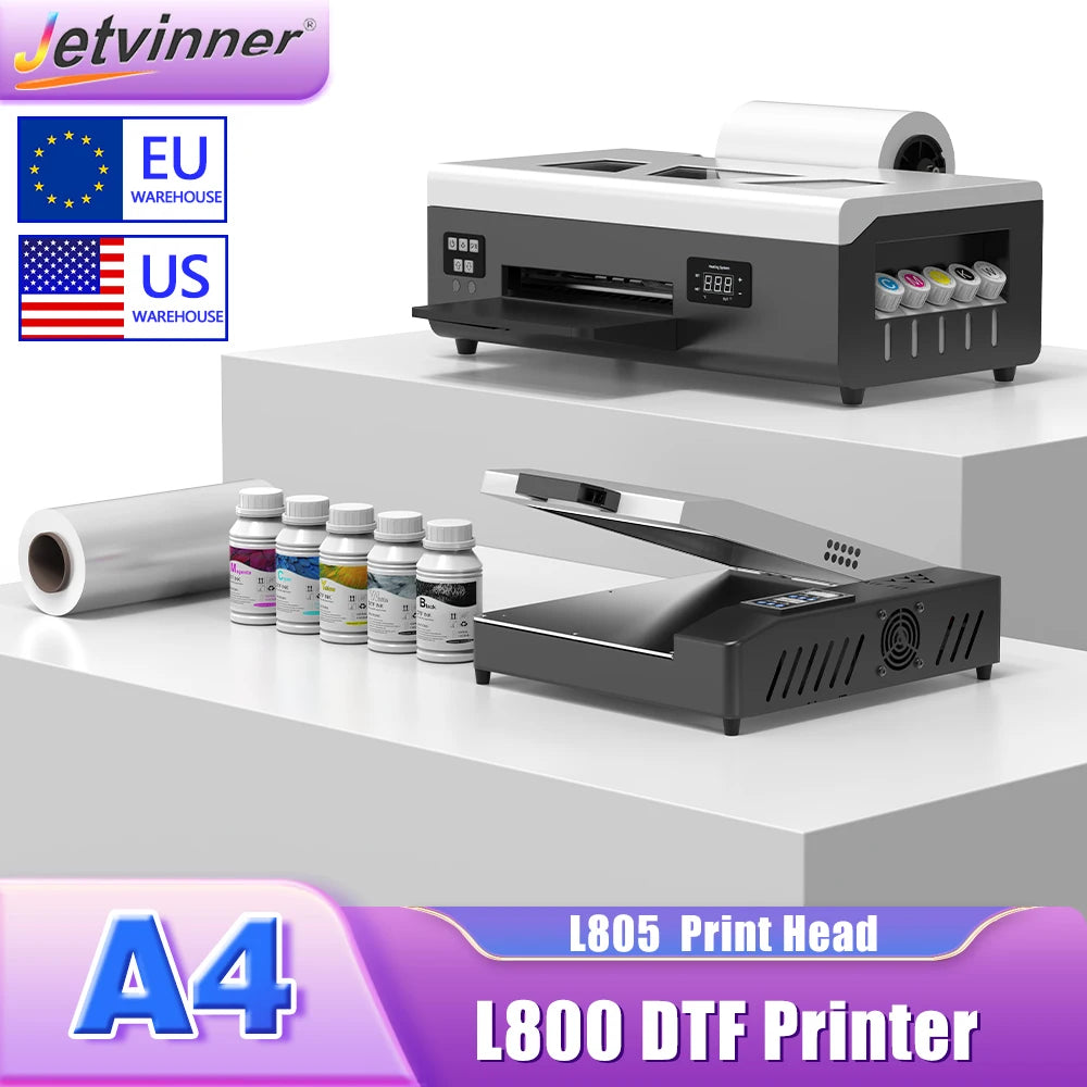 Jetvinner A4 DTF Printer For Epson L805 Direct To Film