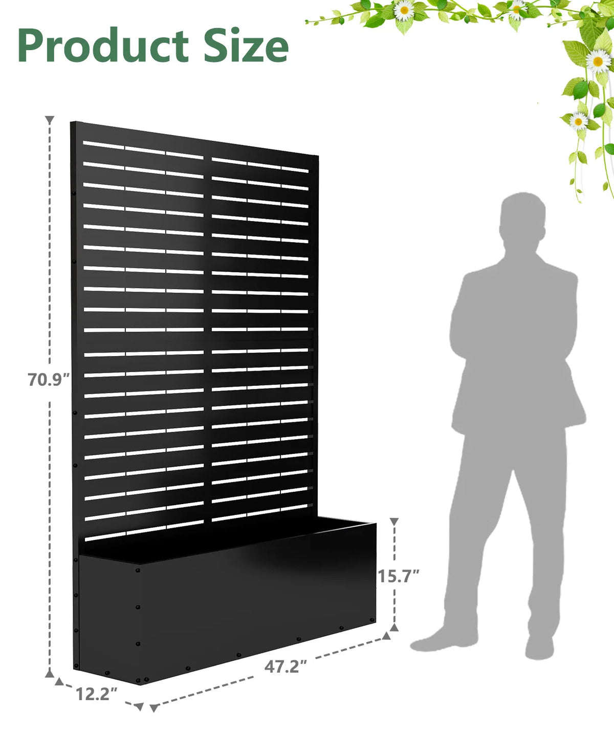 Metal Planter Box Trellis Raised Garden Bed For Climbing Plants