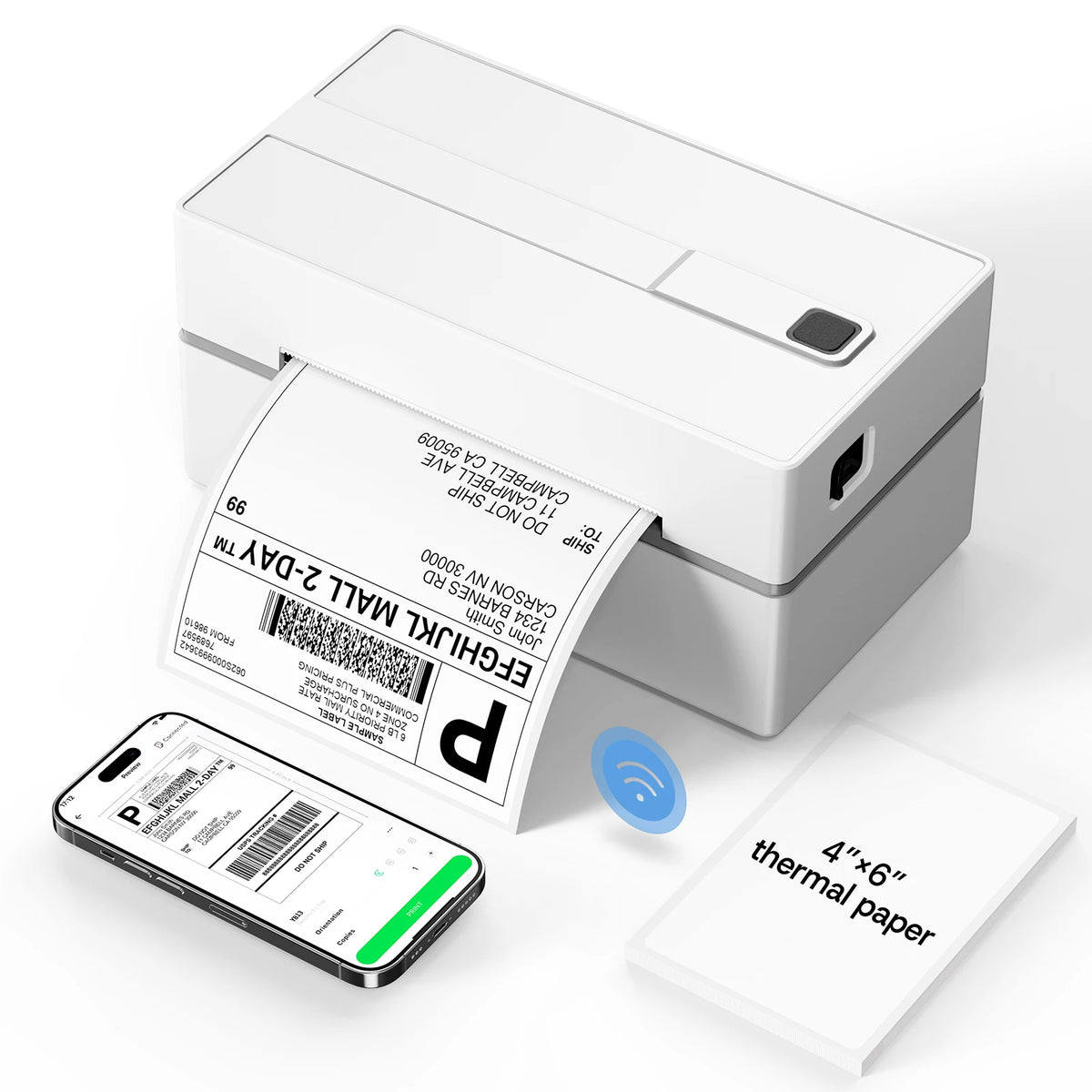 Thermal Label Printer For Shipping Labels Android iPhone Windows