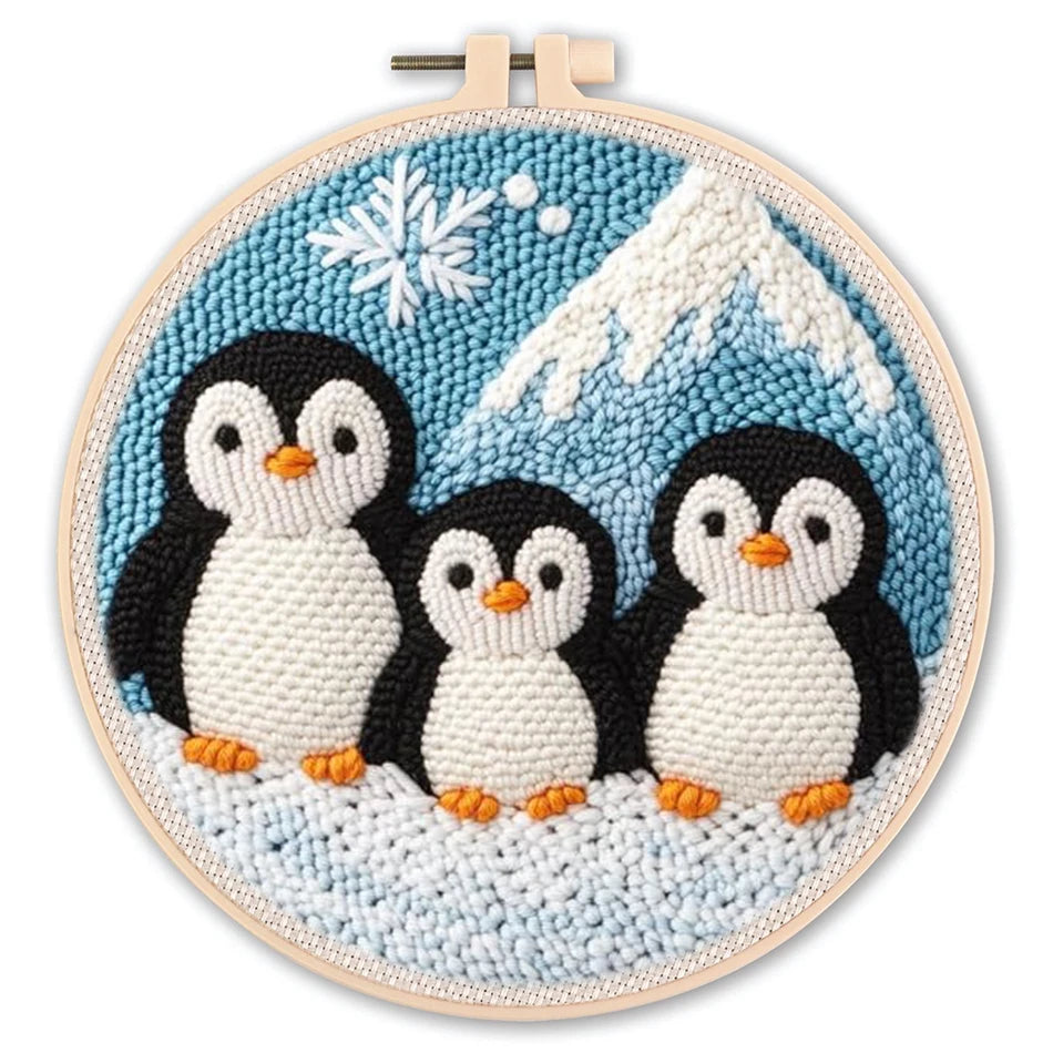 DIY Punch Needle Embroidery Starter Kit for Beginners Cartoon Animals
