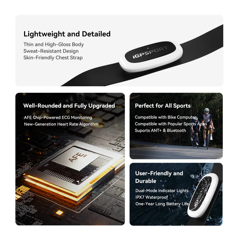 iGPSPORT HR50 Heart Rate Monitor Chest Strap For Running