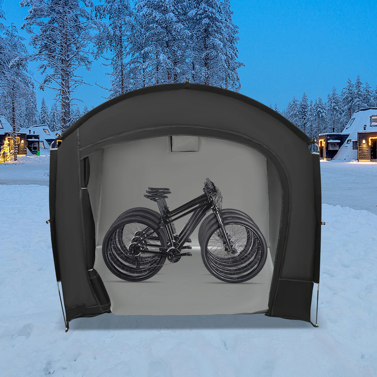 Bike Storage Shed Portable Waterproof Shelter For 3/4 Bikes