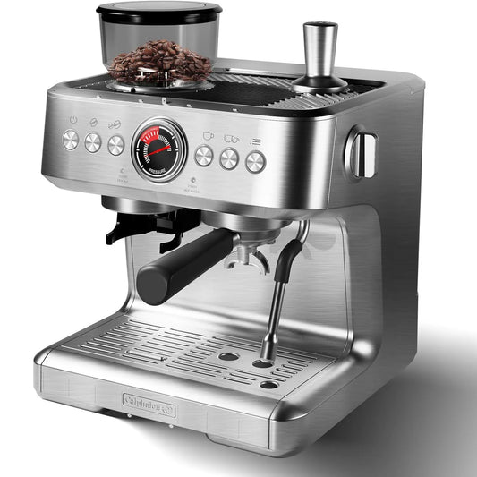 Acekool Espresso Machine With Grinder, 20 Bar, PID Control