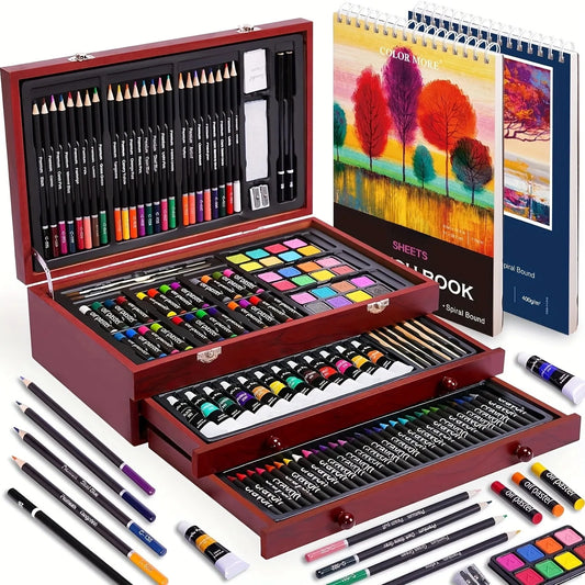 146-Piece Luxury Art Kit Set for Professional Artists