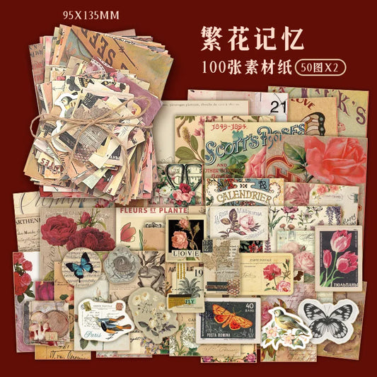 Creative Scrapbook Vintage Paper Kit For Junk Journals And Collages