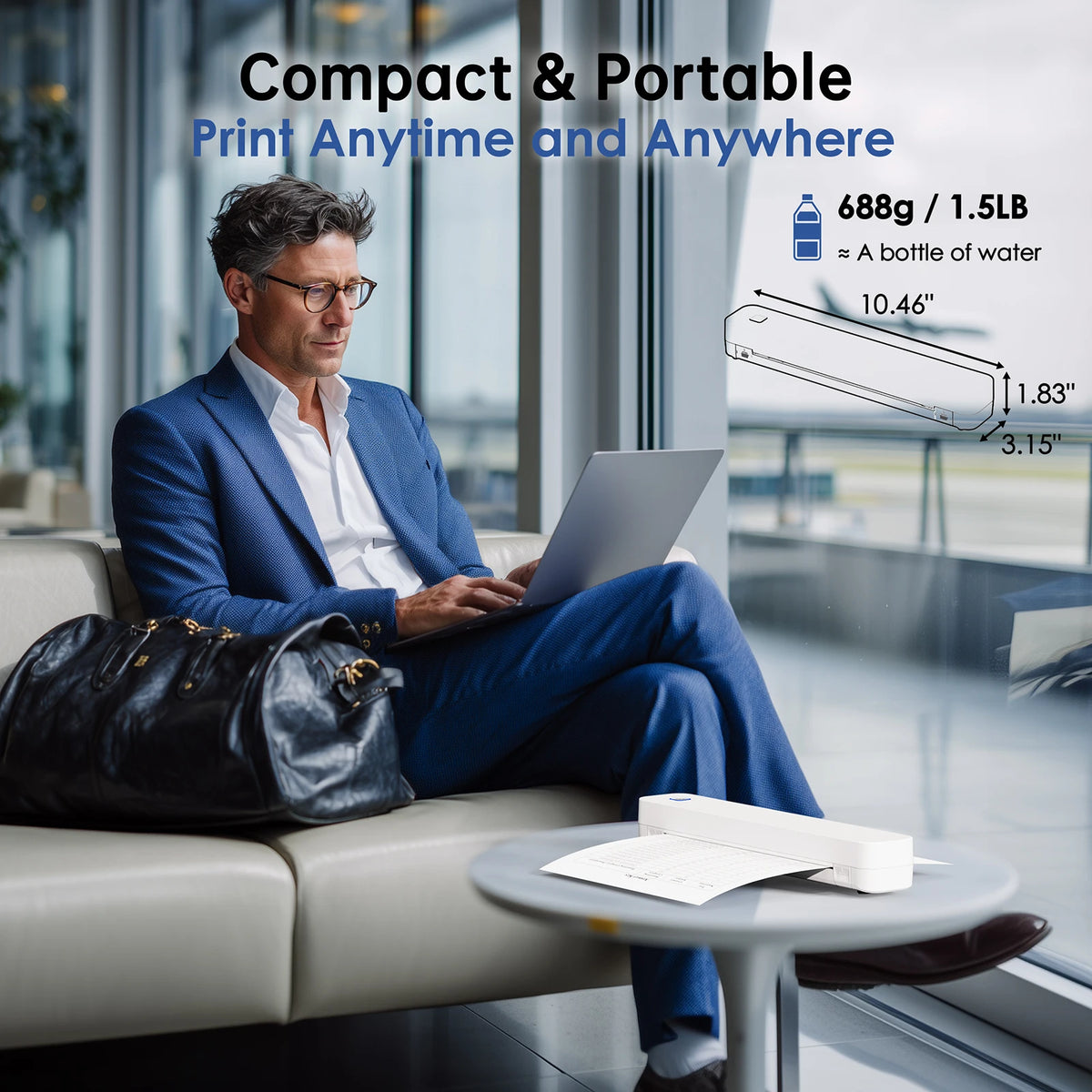 Knaon Mini Portable A4 Thermal Printer For Office And Travel