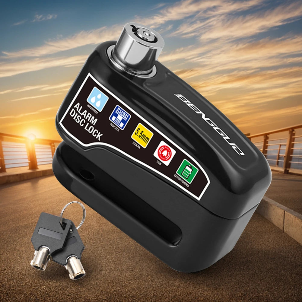 APWIKOGER Motorcycle Alarm Disc Lock With Keys Anti Theft