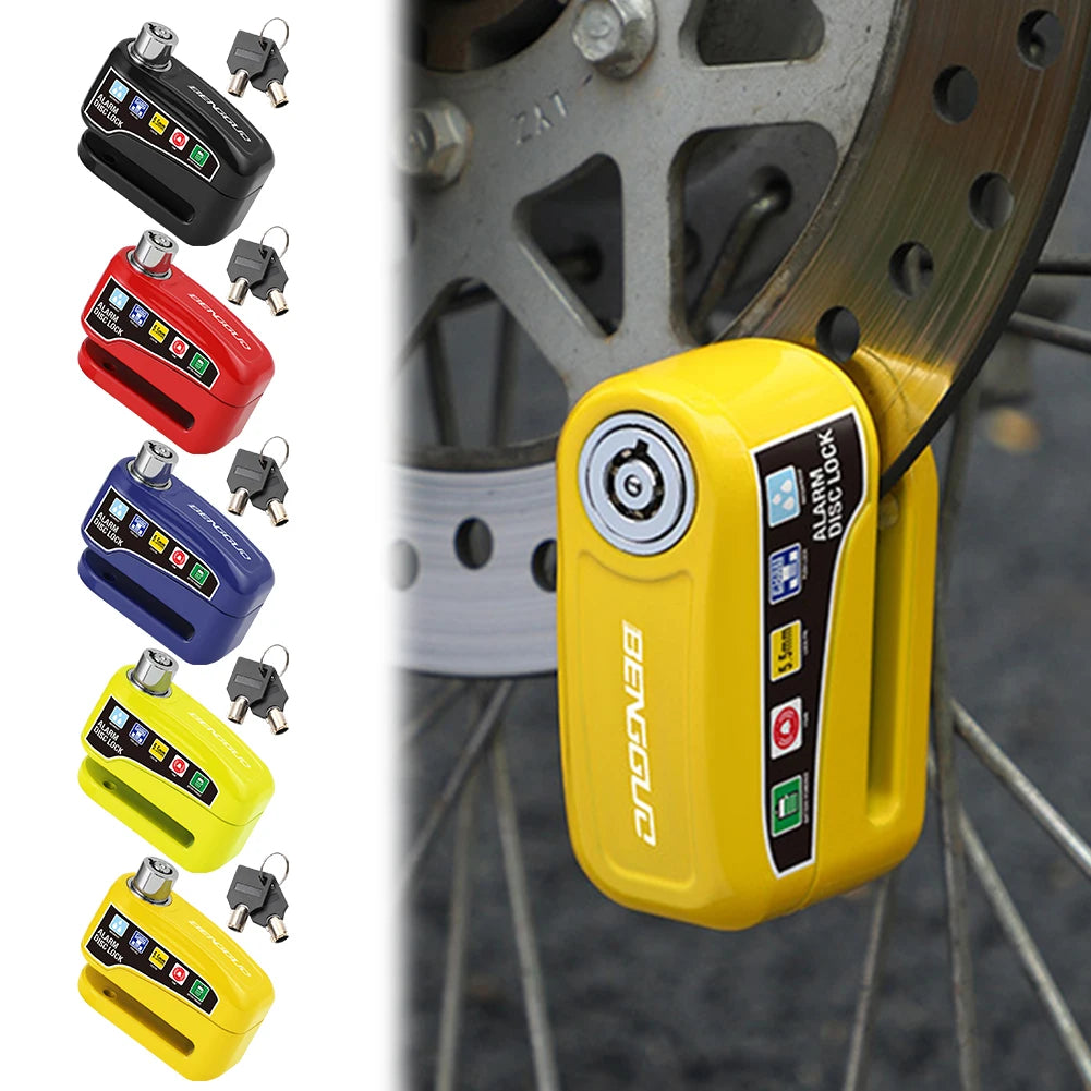 APWIKOGER Motorcycle Alarm Disc Lock With Keys Anti Theft