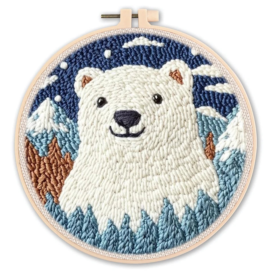 DIY Punch Needle Embroidery Starter Kit for Beginners Cartoon Animals