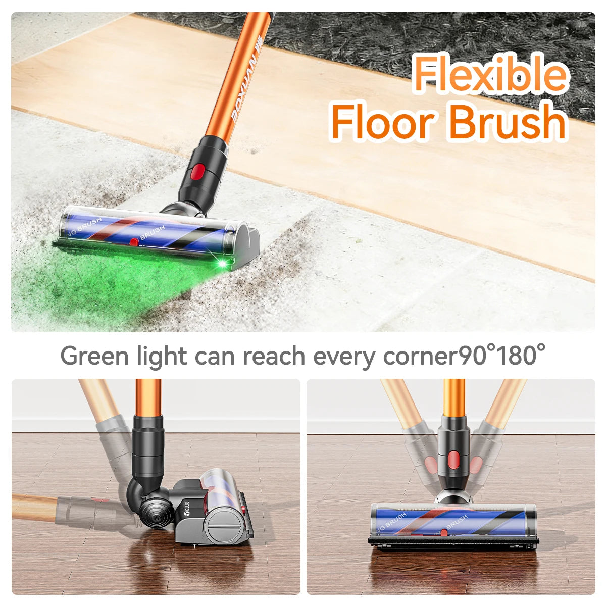 E.LUO Wireless Handheld Vacuum Cleaner With Brushless Motor LED Display