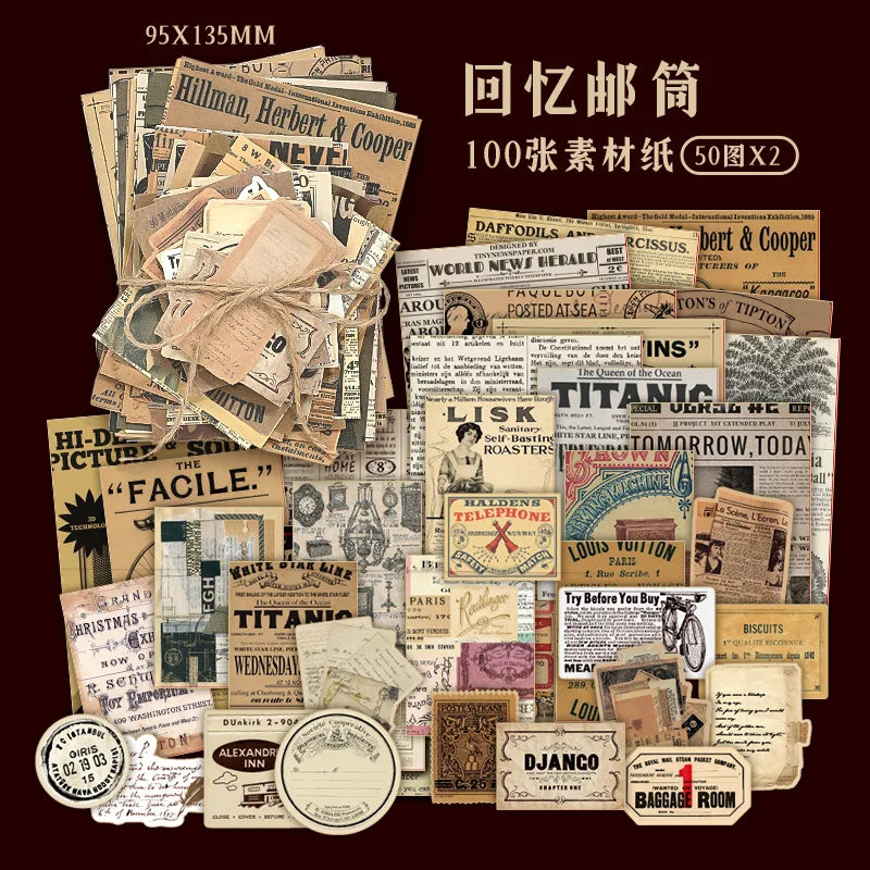 Creative Scrapbook Vintage Paper Kit For Junk Journals And Collages