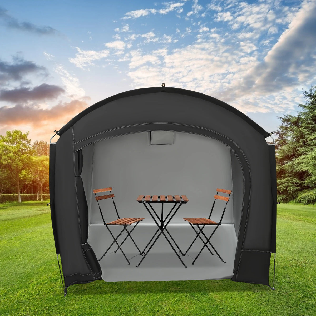 Bike Storage Shed Portable Waterproof Shelter For 3/4 Bikes