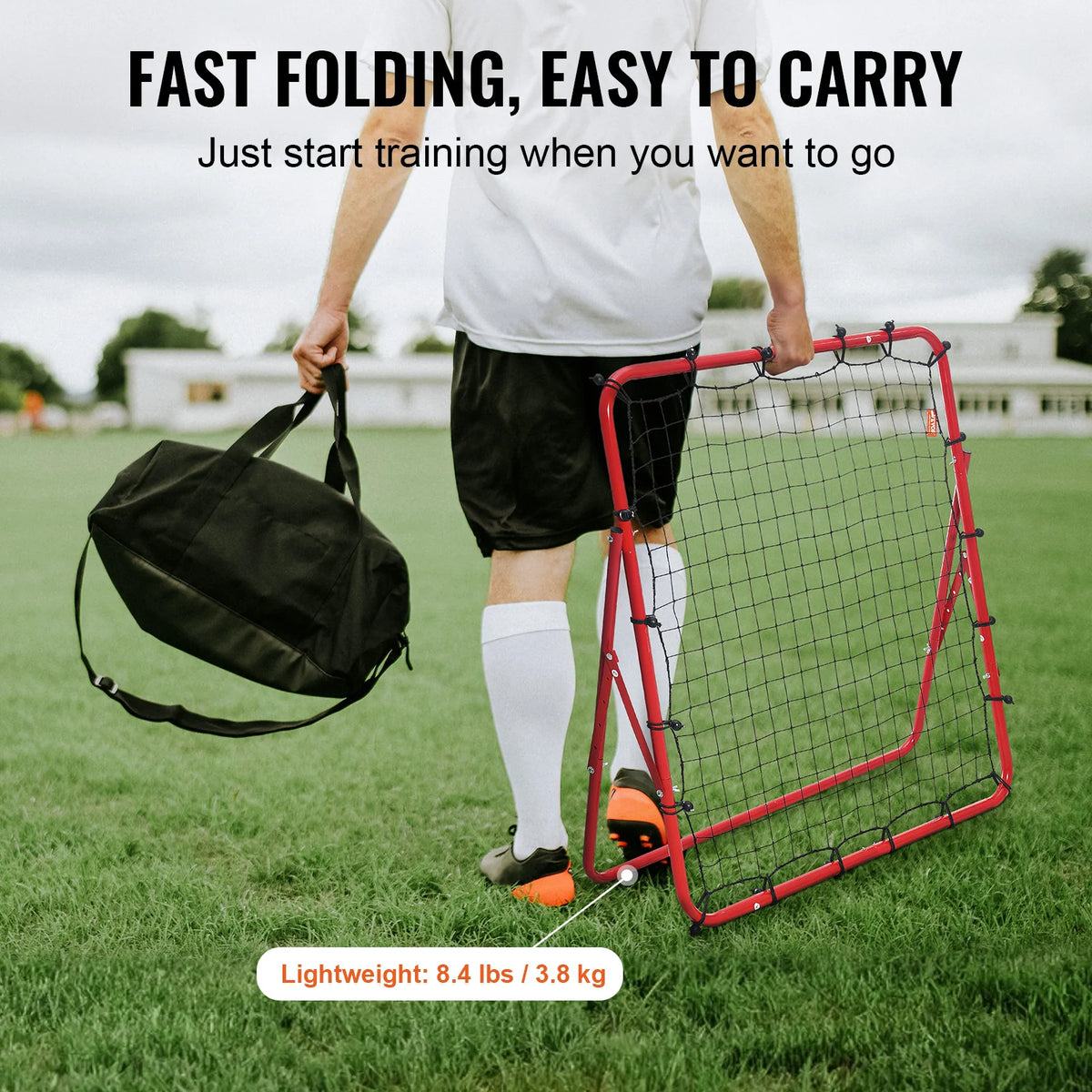 SucceBuy Soccer Rebounder Net Portable Training Equipment